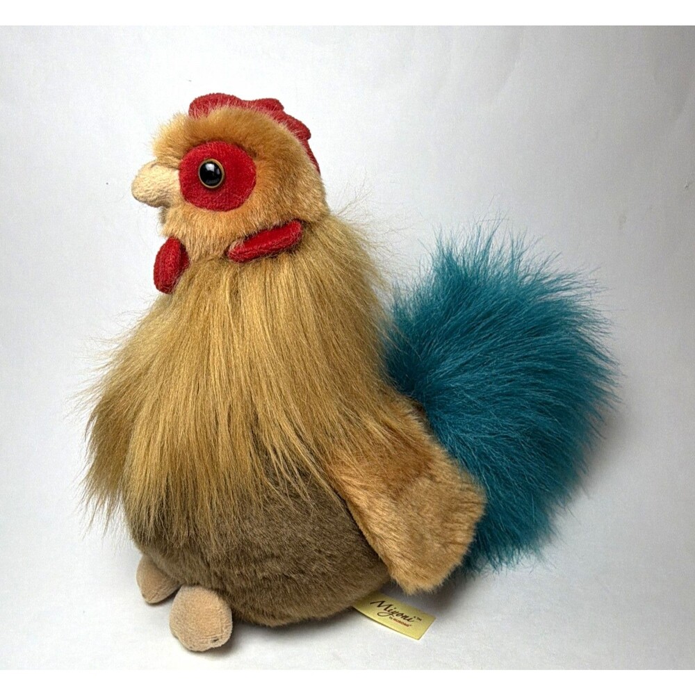 Aurora Miyoni Plush Rooster Chicken Stuffed Animal Small Blue Tail JW2022 2022